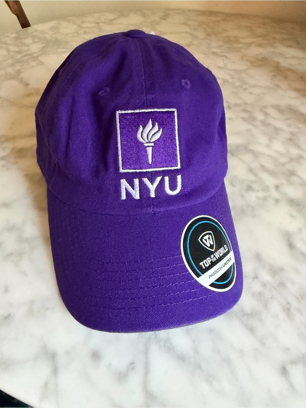 NYU Purple Embroidered Baseball Cap Unisex